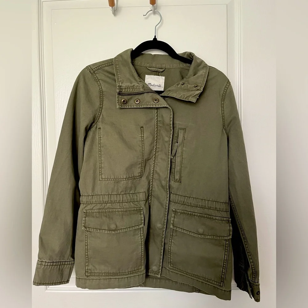NWT Madewell Passage Utility Jacket Olive Green Size S - Picture 11 of 14